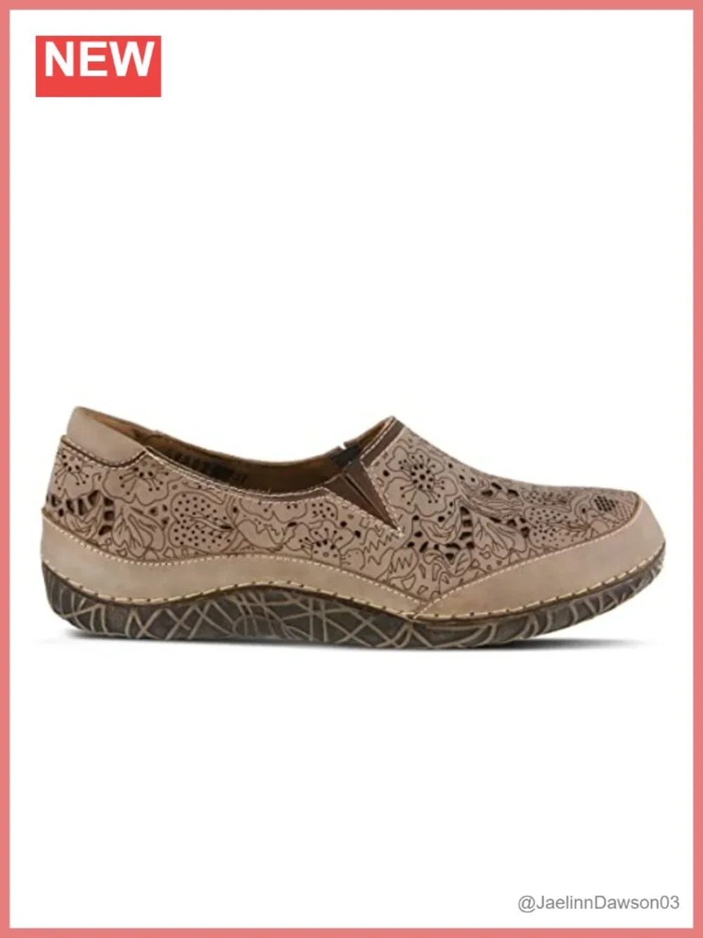 Hand Painted Leather Loafer Slip On Flats Whip Stitch